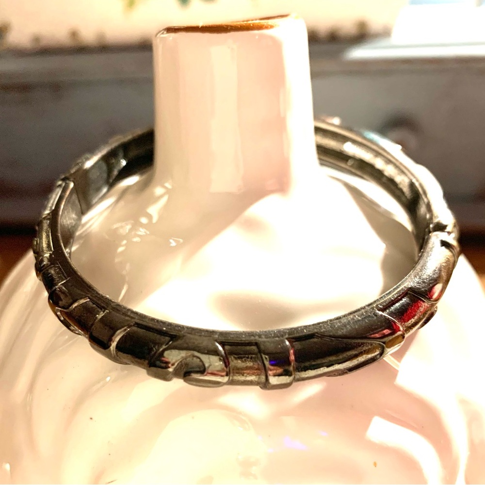 Gunmetal Gray Bangle Bracelet